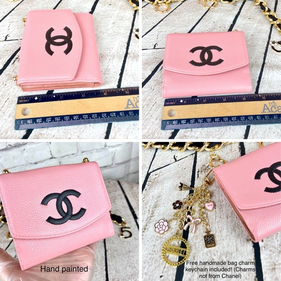 Chanel compact wallet crossbody or belt chain bum bag with keychain bag charm - Picture 16 of 16